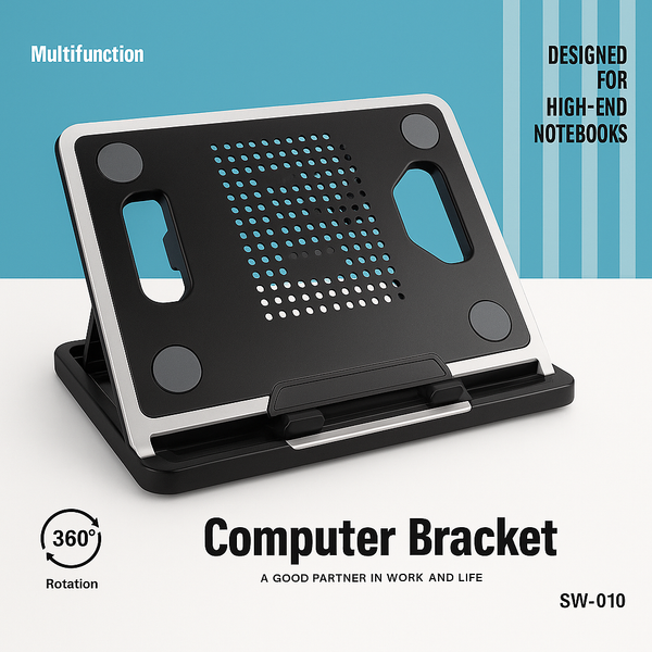 Base Giratoria para Notebook SW-010 – Rotación 360° y Soporte Ultra Resistente