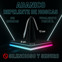 Abanico Repelente de Moscas – Portátil y Sin Químicos