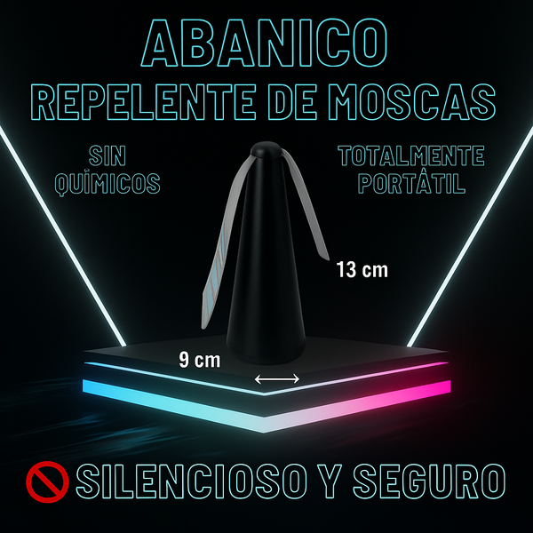 Abanico Repelente de Moscas – Portátil y Sin Químicos