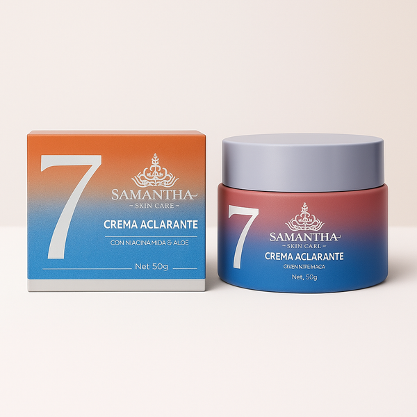 Crema Aclarante de Rostro Samantha 7 – Con Vitaminas, Colágeno y Ácido Hialurónico