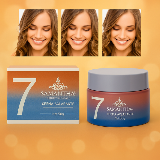Crema Aclarante de Rostro Samantha 7 – Con Vitaminas, Colágeno y Ácido Hialurónico