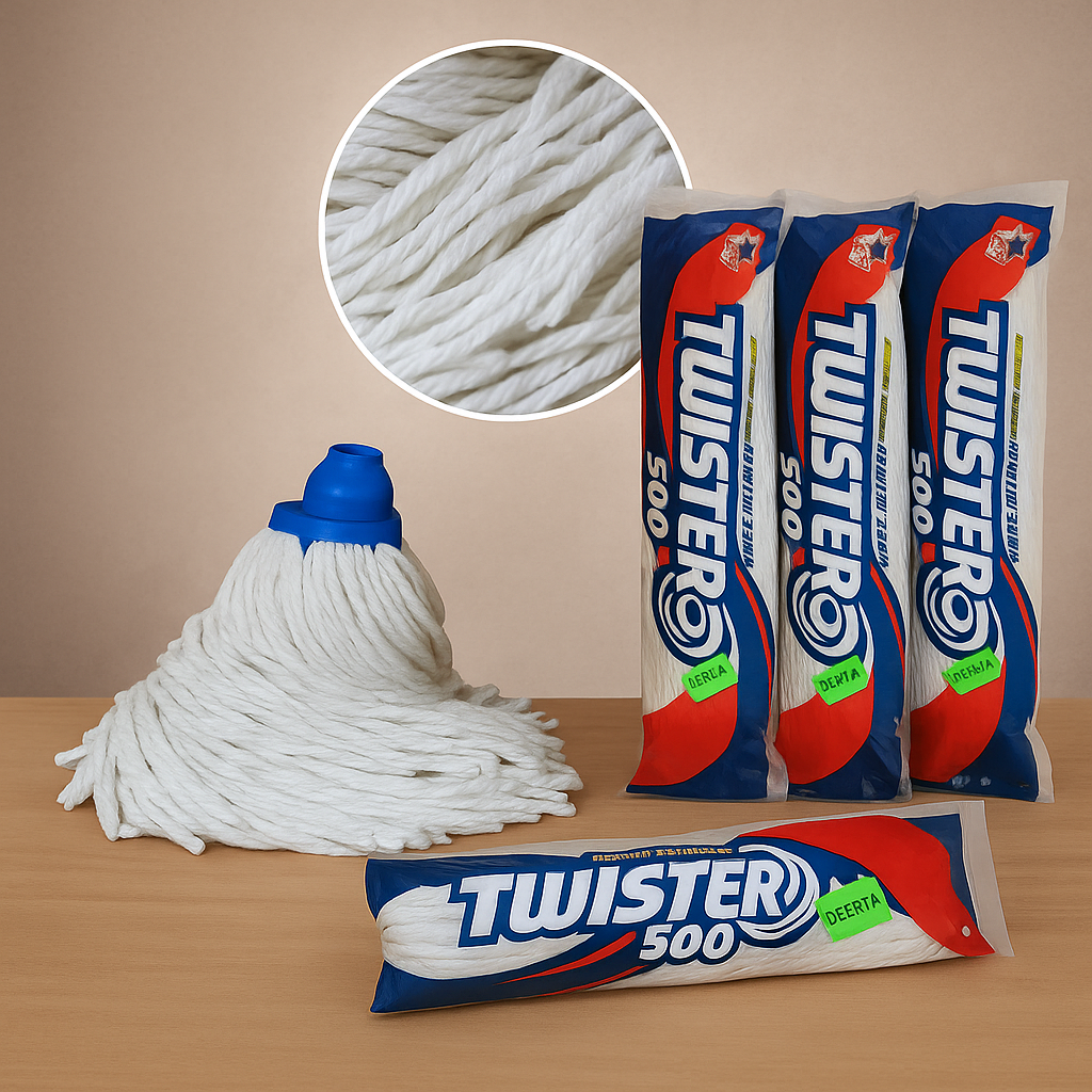 Mopa Trapeador Twister 500 – Cabezal de 400 g con Alta Absorción y Durabilidad