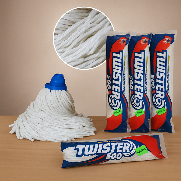 Mopa Trapeador Twister 500 – Cabezal de 400 g con Alta Absorción y Durabilidad