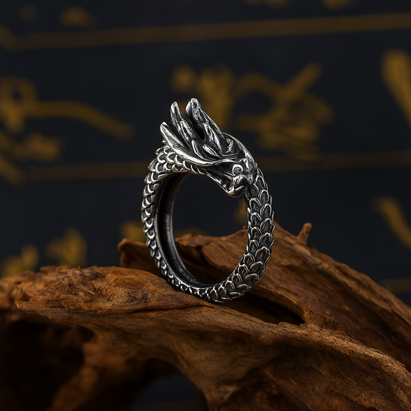 Anillo Dragón de la Suerte – Poder, Sabiduría y Estilo en una Joya Única