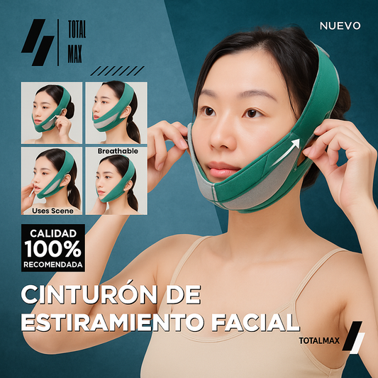 Cinturón de Estiramiento Facial – Reafirma Mejillas, Papada y Mandíbula Sin Cirugía