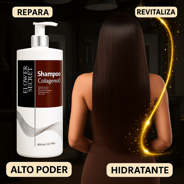 Brillo Eterno – Shampoo con Colágeno Hidrolizado 800 ml | Reparación + Hidratación Profesional