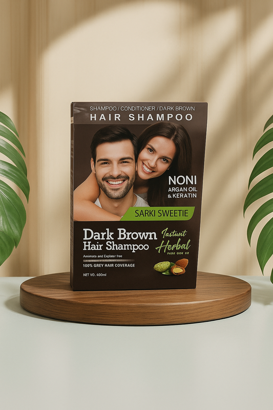 Shampoo Cubre Canas Marrón Sarki Sweetie x10 Sachet – Coloración + Hidratación en Solo 5 Minutos