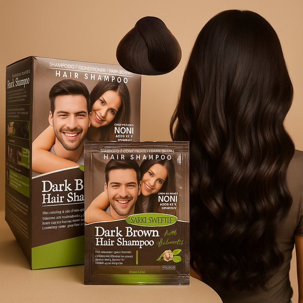 Shampoo Cubre Canas Marrón Sarki Sweetie x10 Sachet – Coloración + Hidratación en Solo 5 Minutos