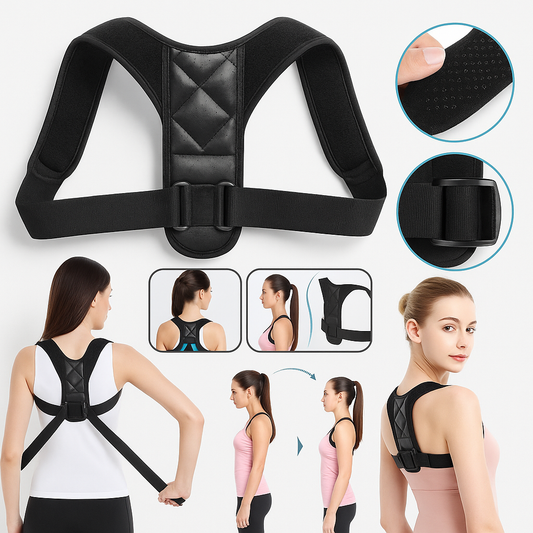 Corrector de Postura Ergonómico – Ajustable, Transpirable y Discreto