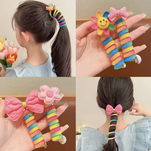 Pack x5 Coletes en Espiral para Niñas – Accesorios Coloridos y Divertidos